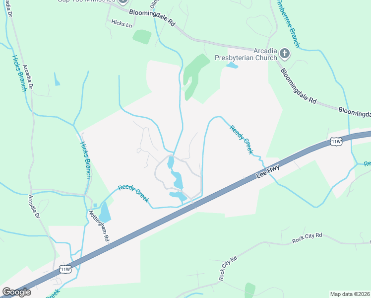 map of restaurants, bars, coffee shops, grocery stores, and more near 46 Grove Hill Road in Kingsport