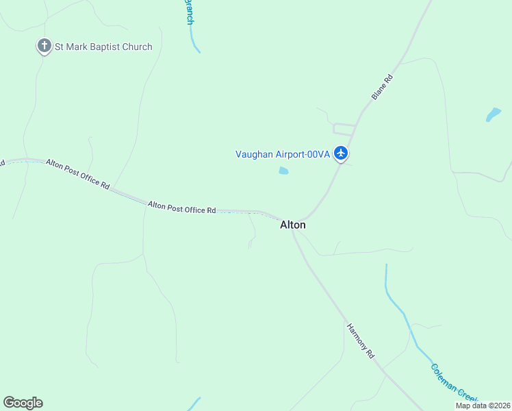 map of restaurants, bars, coffee shops, grocery stores, and more near 1034 Alton Post Office Road in Alton