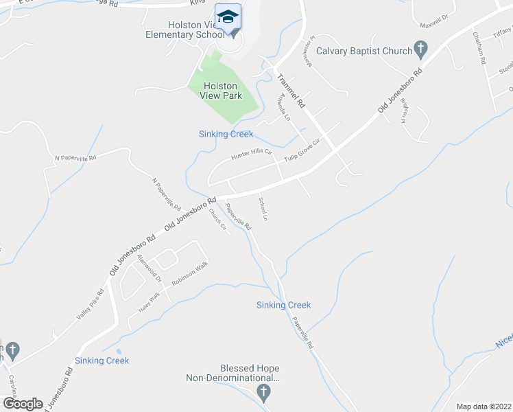 map of restaurants, bars, coffee shops, grocery stores, and more near 4050 Old Jonesboro Rd in Bristol