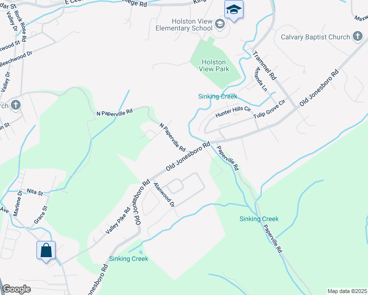 map of restaurants, bars, coffee shops, grocery stores, and more near 1121 North Paperville Road in Bristol