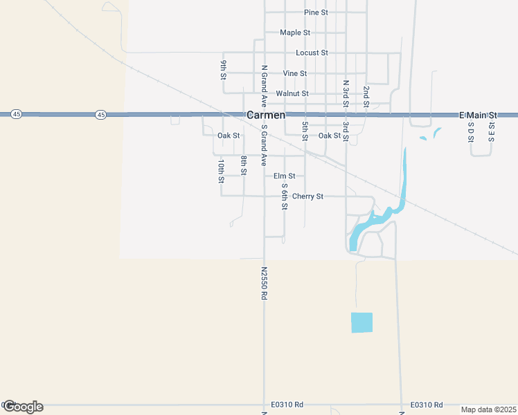 map of restaurants, bars, coffee shops, grocery stores, and more near 503 South Grand Avenue in Carmen