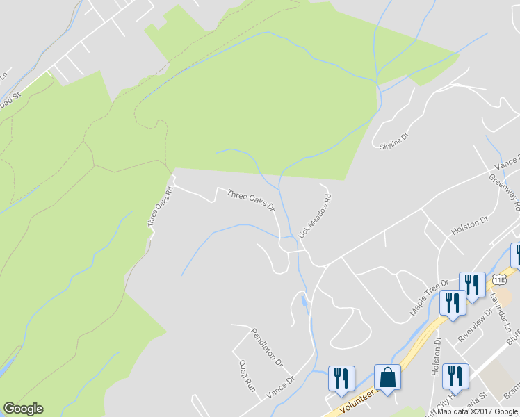 map of restaurants, bars, coffee shops, grocery stores, and more near 54 3 Oaks Dr in Bristol
