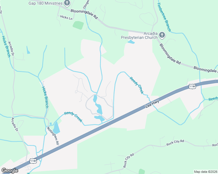 map of restaurants, bars, coffee shops, grocery stores, and more near 52 Grove Hill Road in Kingsport