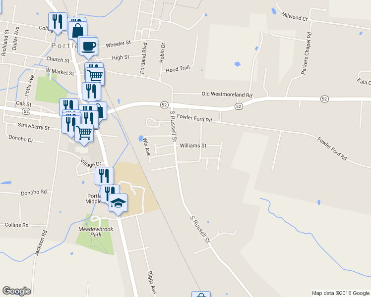 map of restaurants, bars, coffee shops, grocery stores, and more near 103A Williams Street in Portland