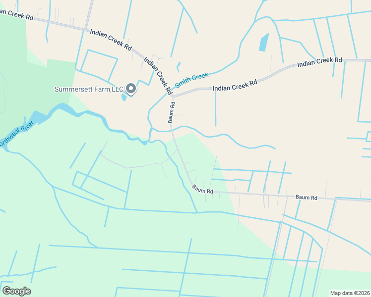 map of restaurants, bars, coffee shops, grocery stores, and more near 2300 Baum Road in Chesapeake