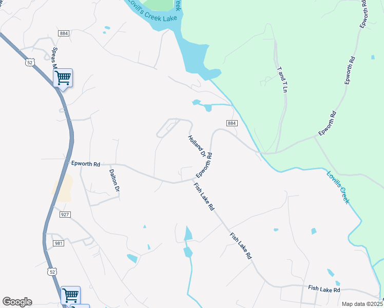 map of restaurants, bars, coffee shops, grocery stores, and more near Epworth Road in Cana