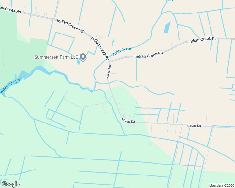 map of restaurants, bars, coffee shops, grocery stores, and more near 2300 Baum Road in Chesapeake