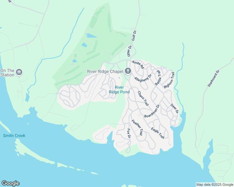 map of restaurants, bars, coffee shops, grocery stores, and more near Haw Haw Trail in Bracey