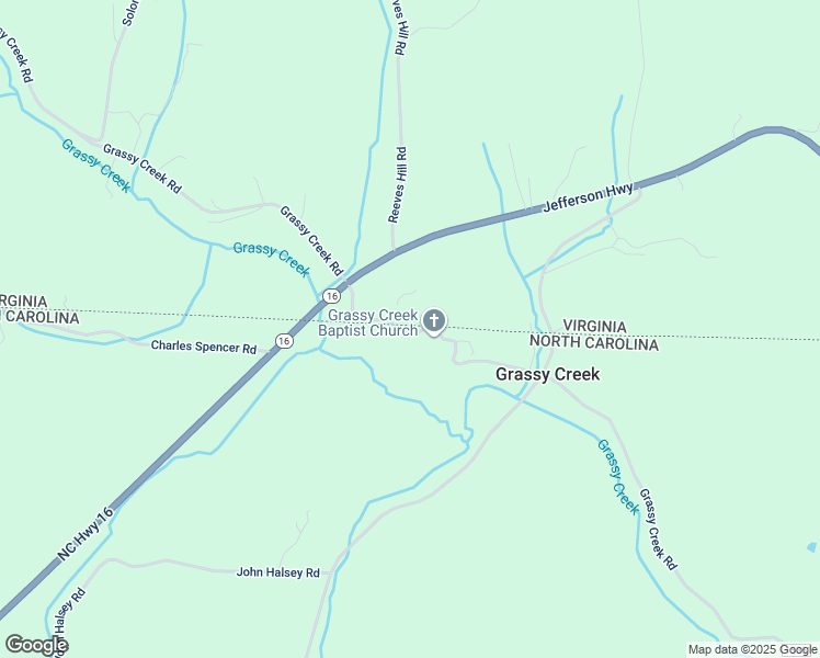 map of restaurants, bars, coffee shops, grocery stores, and more near 341 Grassy Creek Road in Grassy Creek
