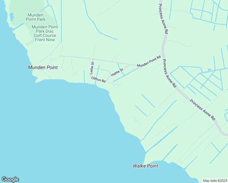 map of restaurants, bars, coffee shops, grocery stores, and more near 1903 Clifton Road in Virginia Beach