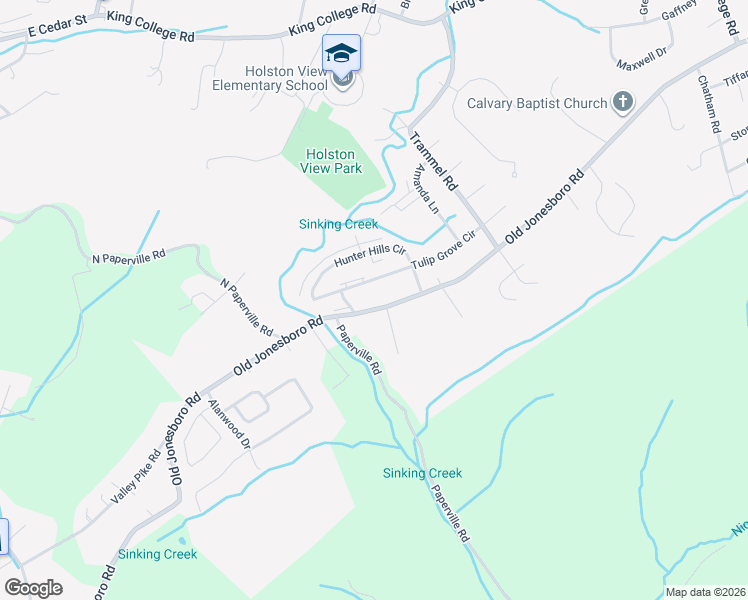map of restaurants, bars, coffee shops, grocery stores, and more near 4050 Old Jonesboro Road in Bristol