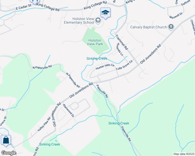 map of restaurants, bars, coffee shops, grocery stores, and more near 41 Tulip Grove Circle in Bristol
