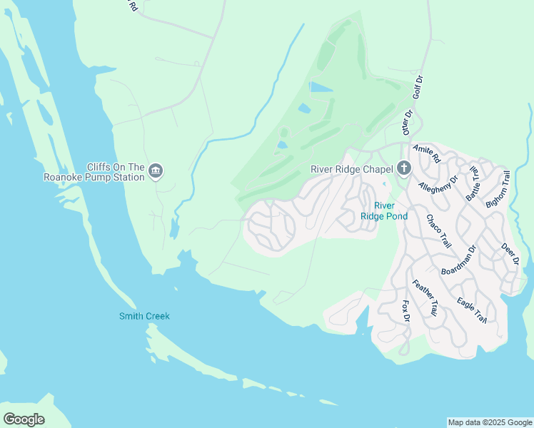 map of restaurants, bars, coffee shops, grocery stores, and more near 86 Looking Glass Trail in Bracey
