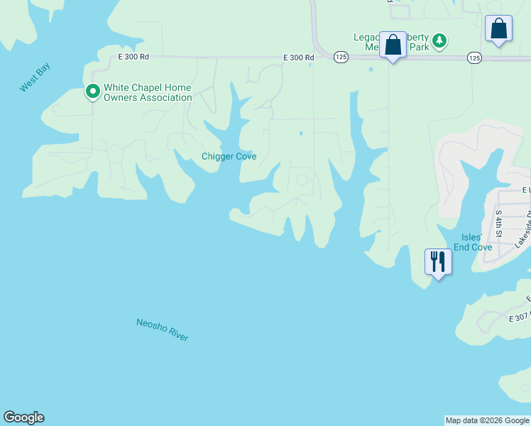 map of restaurants, bars, coffee shops, grocery stores, and more near 30401 South 562 Road in Afton