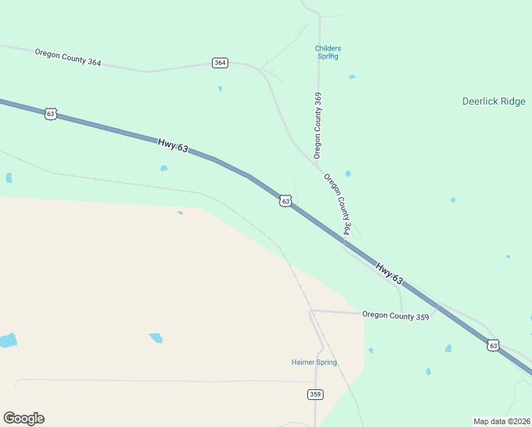 map of restaurants, bars, coffee shops, grocery stores, and more near 8115 US Highway 63 in Thayer