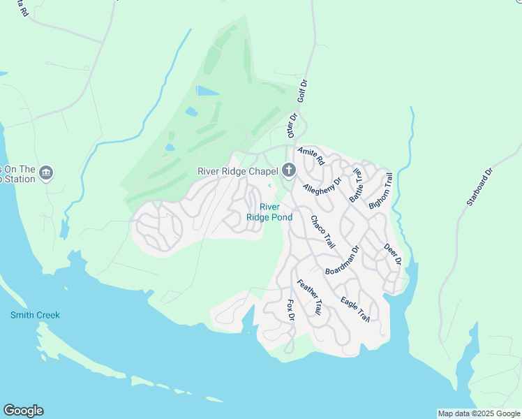 map of restaurants, bars, coffee shops, grocery stores, and more near Haw Haw Trail in Bracey