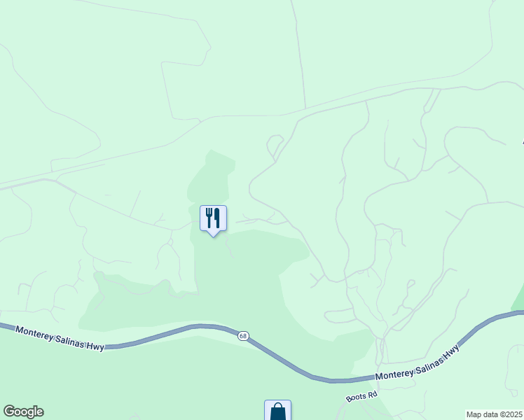 map of restaurants, bars, coffee shops, grocery stores, and more near 407 Mirador Court in Monterey