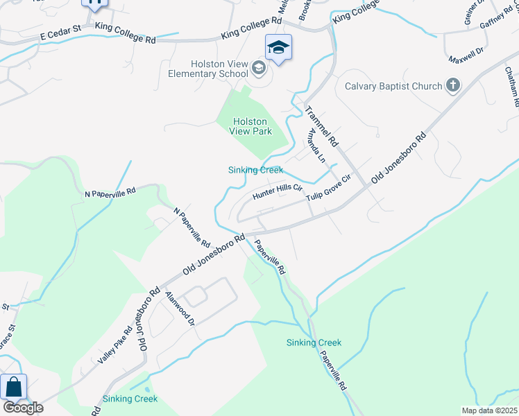 map of restaurants, bars, coffee shops, grocery stores, and more near 41 Tulip Grove Circle in Bristol