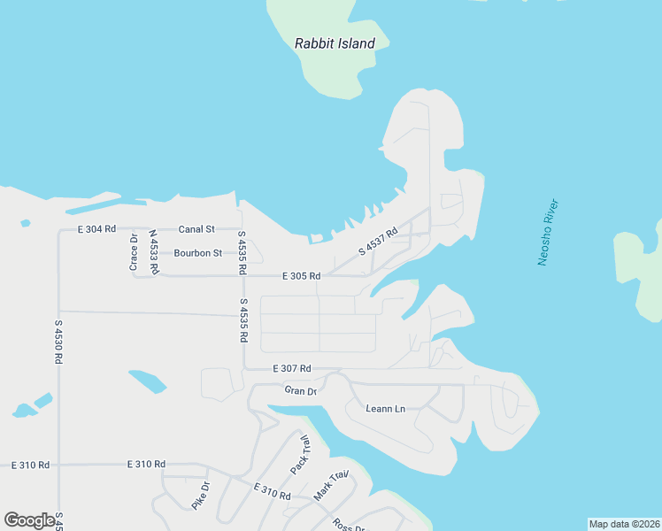 map of restaurants, bars, coffee shops, grocery stores, and more near 30485 South 4537 Road in Grove