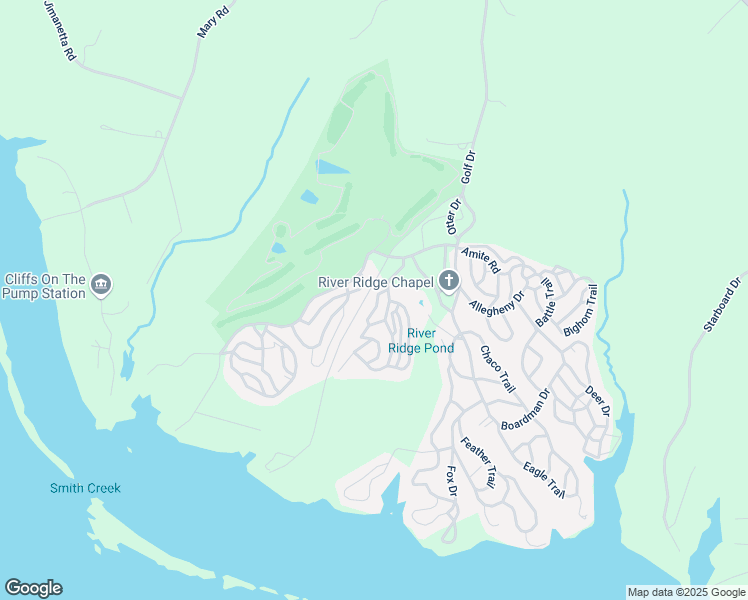 map of restaurants, bars, coffee shops, grocery stores, and more near 36-98 Happy Trail in Bracey