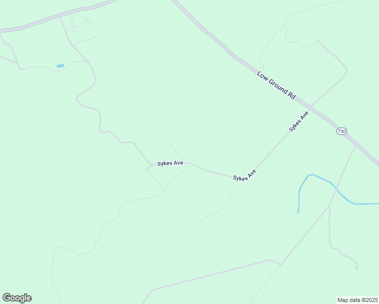 map of restaurants, bars, coffee shops, grocery stores, and more near Sykes Avenue in Greensville County