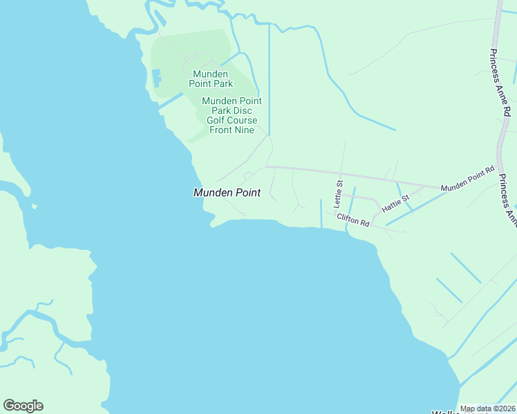 map of restaurants, bars, coffee shops, grocery stores, and more near 2069 Munden Point Road in Virginia Beach