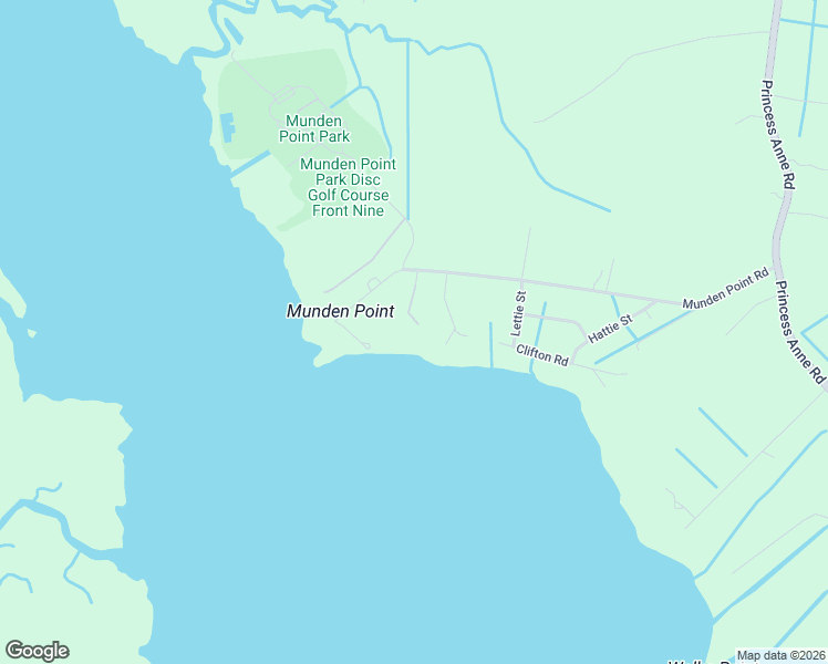 map of restaurants, bars, coffee shops, grocery stores, and more near 2069 Munden Point Road in Virginia Beach