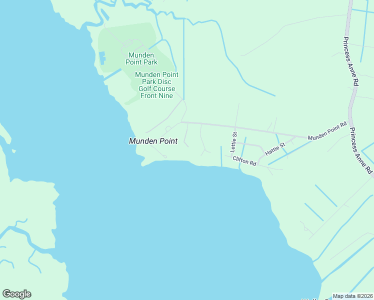 map of restaurants, bars, coffee shops, grocery stores, and more near 2069 Munden Point Road in Virginia Beach