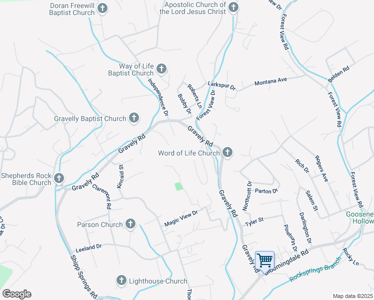 map of restaurants, bars, coffee shops, grocery stores, and more near 361 Riddle Street in Kingsport
