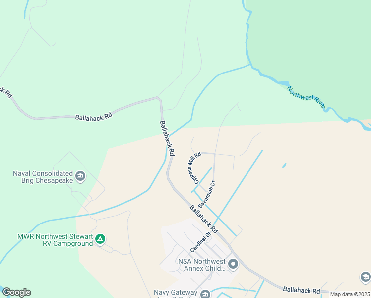 map of restaurants, bars, coffee shops, grocery stores, and more near 3704 Cypress Mill Court in Chesapeake