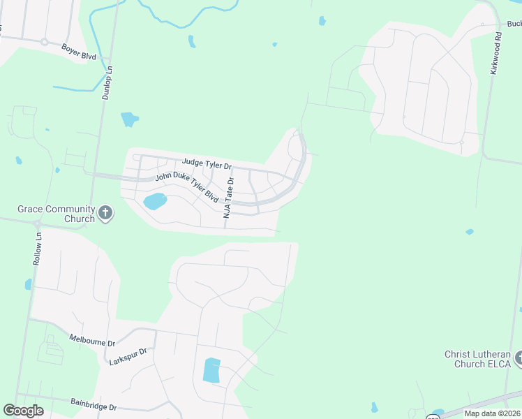 map of restaurants, bars, coffee shops, grocery stores, and more near 258 John Duke Tyler Boulevard in Clarksville