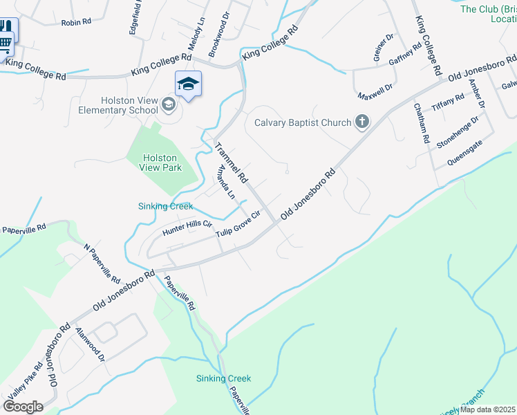 map of restaurants, bars, coffee shops, grocery stores, and more near 602 Trammel Road in Bristol