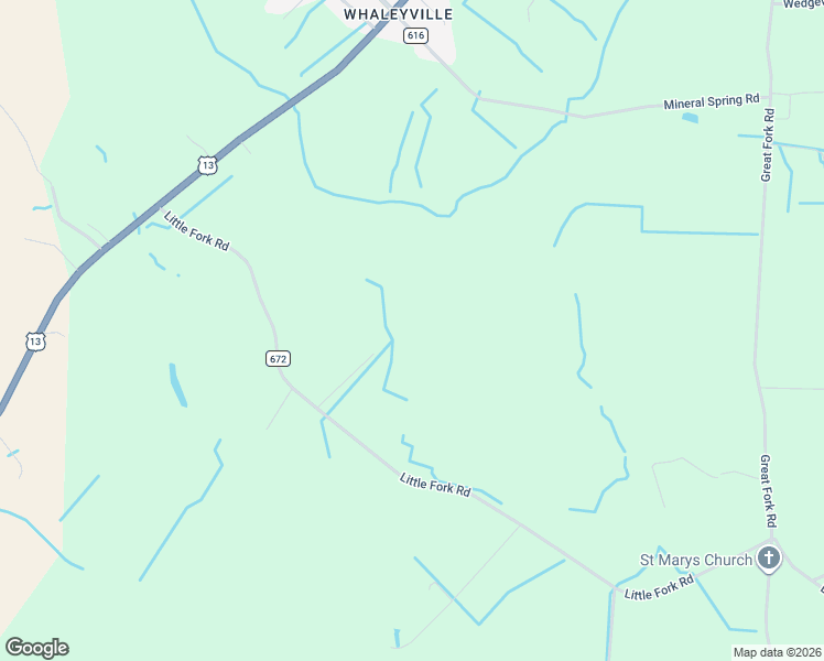 map of restaurants, bars, coffee shops, grocery stores, and more near 391 Little Fork Road in Suffolk