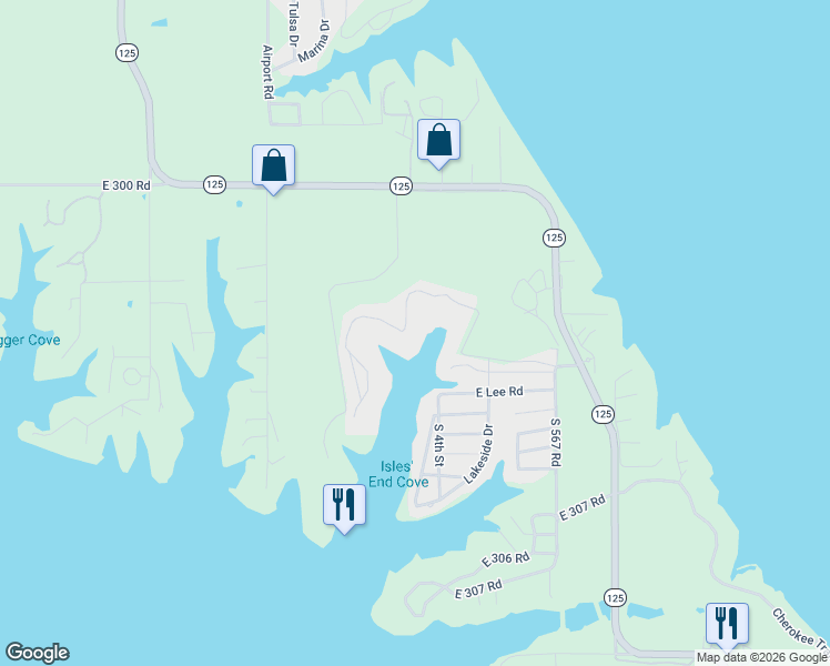 map of restaurants, bars, coffee shops, grocery stores, and more near 30397 South 567 Road in Afton