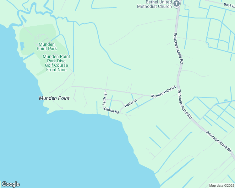 map of restaurants, bars, coffee shops, grocery stores, and more near 1937 Munden Point Road in Virginia Beach