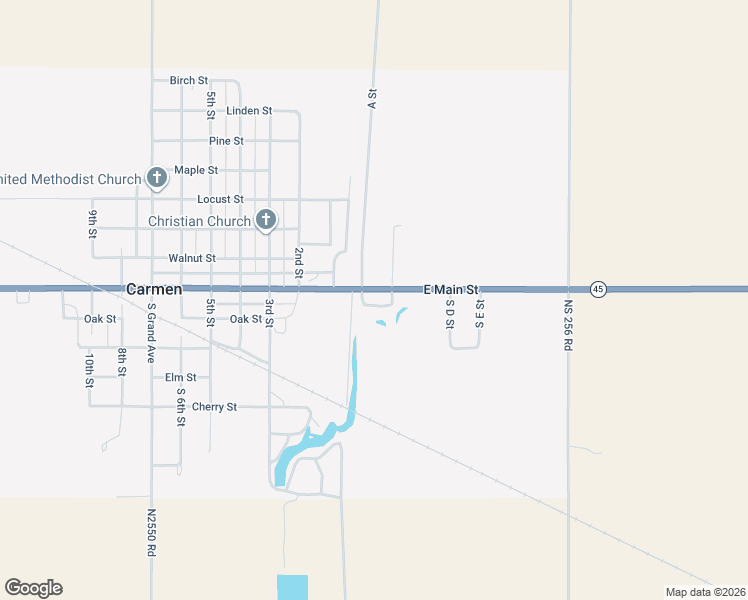 map of restaurants, bars, coffee shops, grocery stores, and more near 219 East Main Street in Carmen