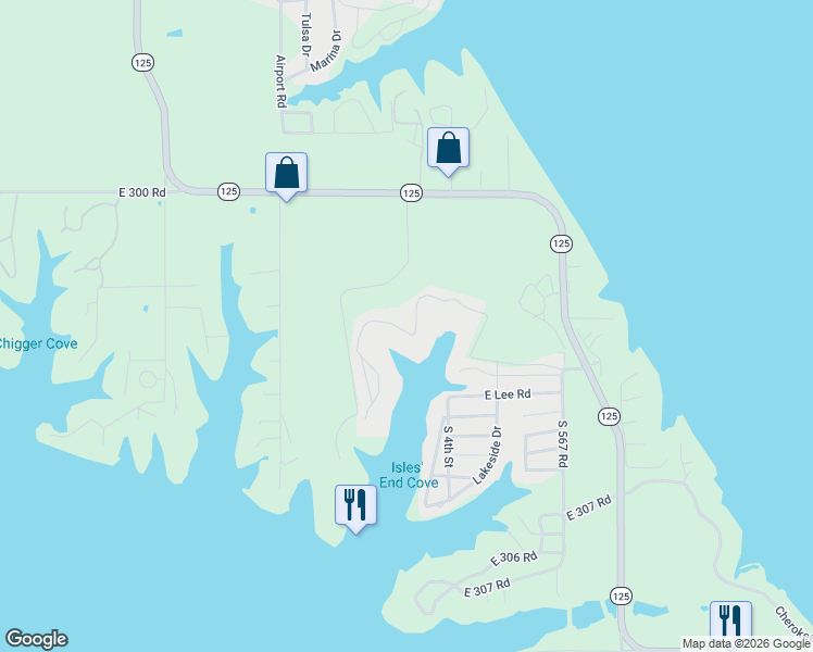 map of restaurants, bars, coffee shops, grocery stores, and more near 30397 S 567 Road in Afton