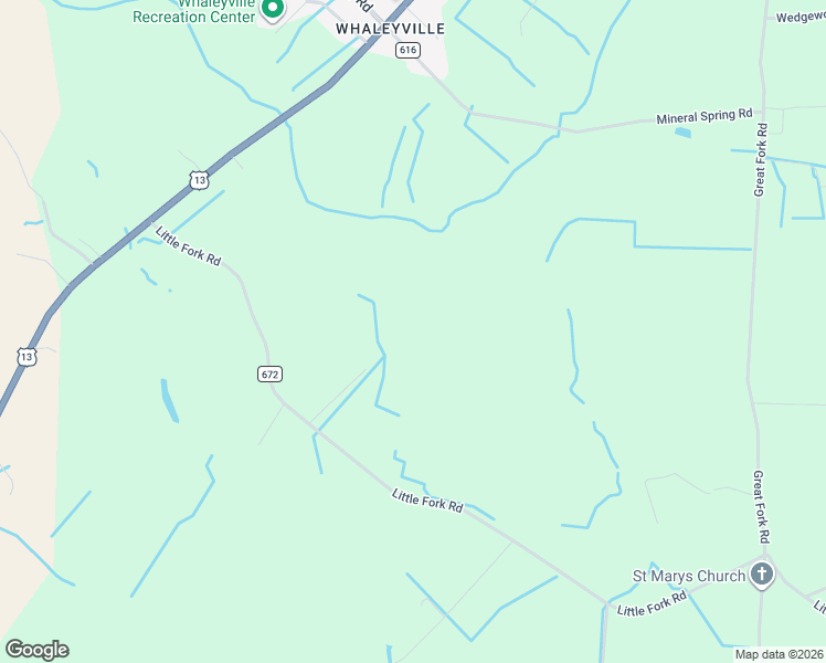 map of restaurants, bars, coffee shops, grocery stores, and more near 391 Little Fork Road in Suffolk