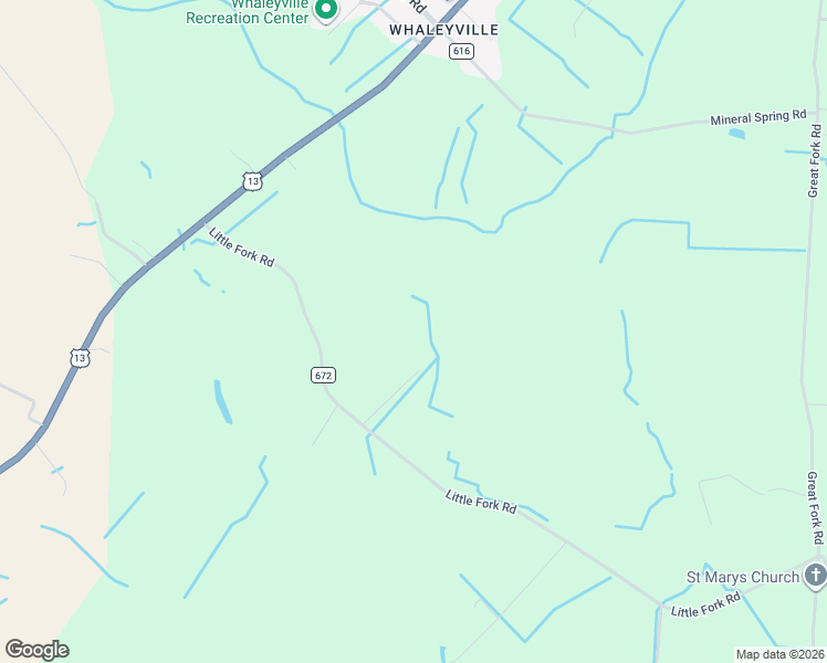 map of restaurants, bars, coffee shops, grocery stores, and more near 101-285 Co Road 672 in Suffolk