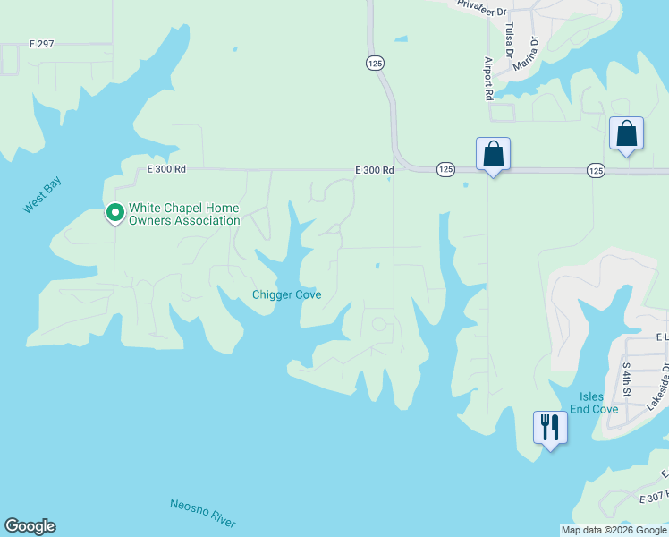 map of restaurants, bars, coffee shops, grocery stores, and more near 30141 South 561 Road in Afton