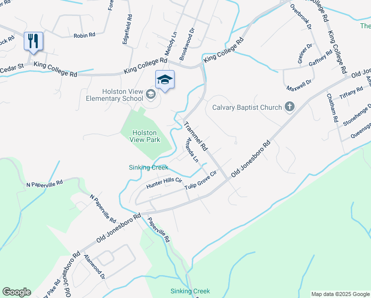 map of restaurants, bars, coffee shops, grocery stores, and more near 138 Amanda Lane in Bristol