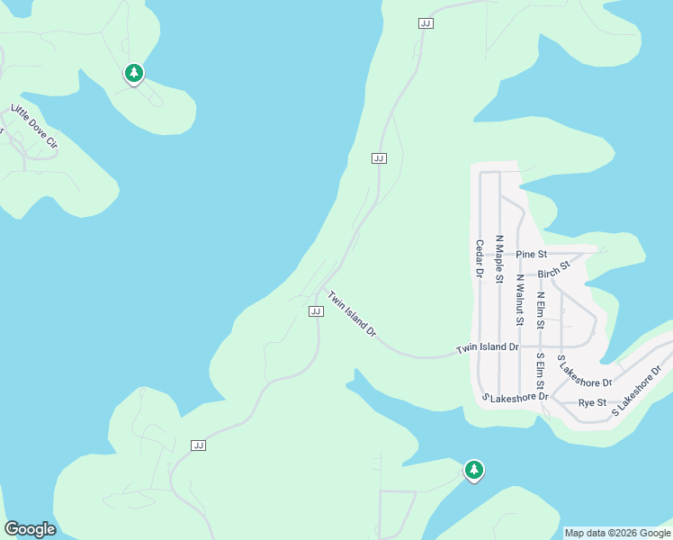 map of restaurants, bars, coffee shops, grocery stores, and more near 3123 State Highway JJ in Blue Eye