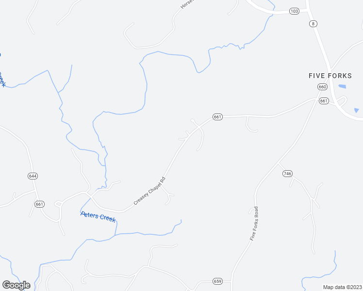 map of restaurants, bars, coffee shops, grocery stores, and more near Creasey Chapel Road in Patrick County