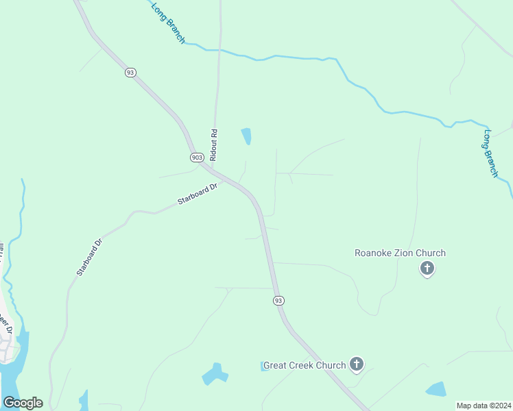 map of restaurants, bars, coffee shops, grocery stores, and more near Highway 903 in Bracey