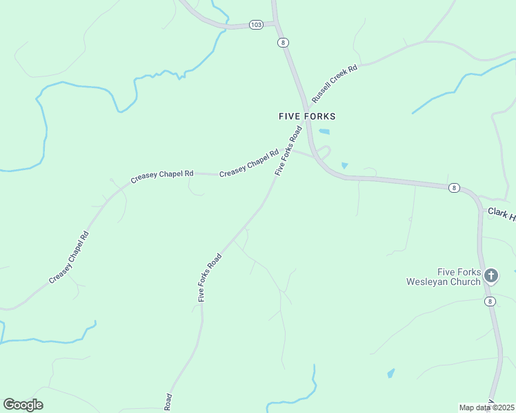 map of restaurants, bars, coffee shops, grocery stores, and more near 962 Five Forks Road in Stuart