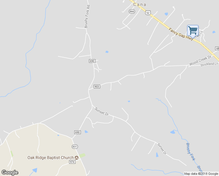 map of restaurants, bars, coffee shops, grocery stores, and more near 180 Woodcreek Drive in Cana