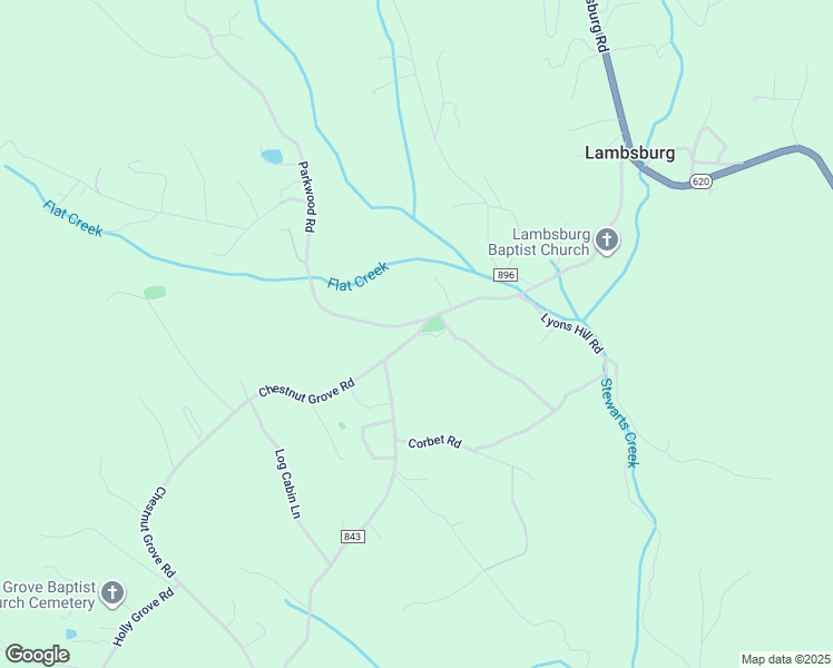map of restaurants, bars, coffee shops, grocery stores, and more near 19 Chestnut Grove Road in Lambsburg