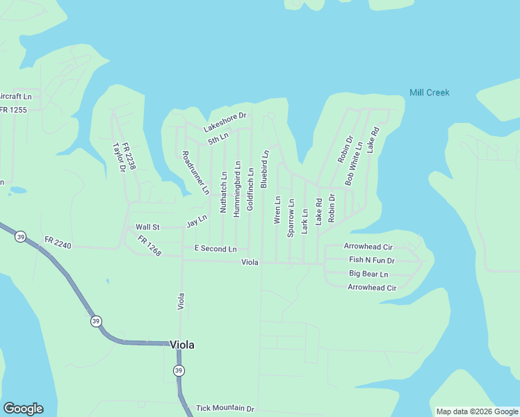 map of restaurants, bars, coffee shops, grocery stores, and more near 283 Bluebird Lane in Shell Knob