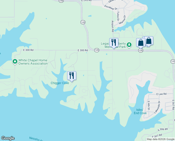 map of restaurants, bars, coffee shops, grocery stores, and more near 30501 South 562 Road in Afton