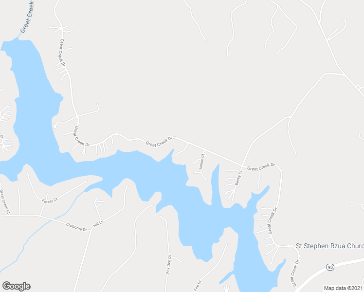 map of restaurants, bars, coffee shops, grocery stores, and more near 30 Clai Court in Bracey